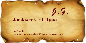 Jandaurek Filippa névjegykártya